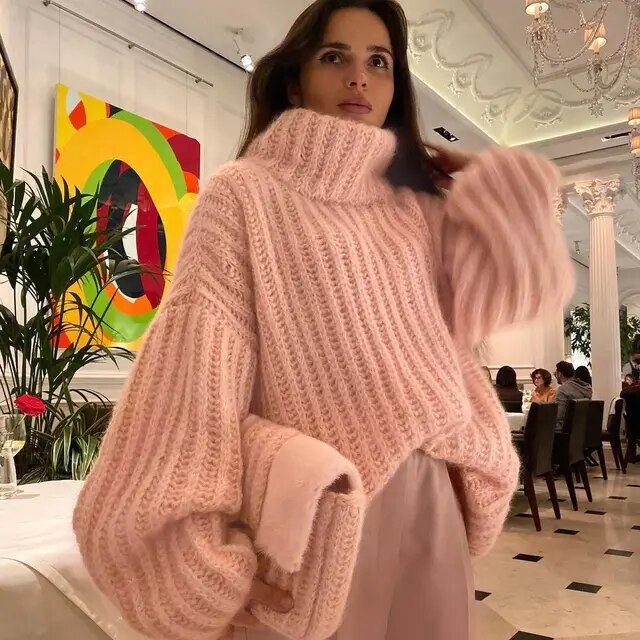 Regina | Chunky Knit Turtleneck Jumper for Women